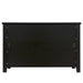 Drawer Dresser BAR CABINET side cabinet,buffet sideboard,buffet service counter, solid wood frame,plasticdoor panel,retro shell handle,applicable to dining room, living room, kitchen ,corridor,black - DTYStore