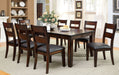Dark Cherry Finish Solid wood Transitional Style Kitchen Set of 2pcs Dining Chairs Bold & Sturdy Design Chairs Dining Room Furniture Padded Leatherette Seats - DTYStore