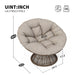 41.5" Ergonomic Wicker Chair with Cloud Thick Density Fabric Cushion,3-proof Cover,High Capacity Iron Frame,Fluid 360 Degree Swivel for Reading,Living Room, Bedroom,Lounge,Brown Base,2 Colors - DTYStore