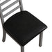 Metal Dining Chairs Set of 4, Steel Legs and PU Leather Seats, High Back Armless Dining Chairs, for Kitchen, Living Room, Grey - DTYStore