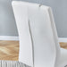 Modern Dining Chairs with Faux Leather Padded Seat Dining Living Room Chairs Upholstered Chair with Metal Legs Design for Kitchen, Living, Bedroom, Dining Room Side Chairs Set of 6 (White+PU )C-001 - DTYStore