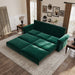 Chesterfield Sofa,93.7" King Pull Out Sofa Bed, 3-in-1 Velvet Convertible Sleeper Sofa with Nailhead Trim & Rolled Arm,Multi-Functional Sofa Bed for Living Room,Bedroom,Apartment,Office,Green - DTYStore