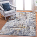 DTY Signature Collection 6X9 Ivory/Blue /Abstract Non-Shedding Living Room Bedroom Dining Home Office Stylish and Stain Resistant Area Rug - DTYStore
