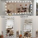 Hollywood LED Full Body Mirror with Lights Extra Large Full Length Vanity Mirror with 3 Color Mode Lights, Vertical Horizontal Hanging Aluminum Framed Mirror, 72 x 36 Inch, Silver - DTYStore