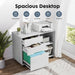 Filing Cabinet, 4-Drawer File Cabinet for Home Office, Mobile Lateral Filing Cabinet, Printer Stand with Open Storage Shelves for Kids Room