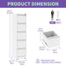 5 Drawer Metal Vertical File Cabinet with Lock Office Home Steel Vertical File Cabinet for A4 Legal/Letter Size - DTYStore