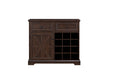 Farmhouse Buffet Cabinet with Storage Sideboard with 2 Drawers, Wine Bar Cabinet with Removable Wine Racks Storage Shelves, Liquor Coffee Bar Cupboard for Kitchen, Dining Room, Espresso L39.37''*W15.7 - DTYStore