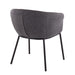 Ashland Contemporary Chair in Black Steel and Charcoal Fabric by LumiSource - DTYStore