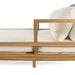 Outdoor Daybed, Patio Daybed with Four Pillows, Wooden Outdoor Bed with Curved Armrests for Poolside, Backyard, Garden (Light Teak+Beige Cushion) - DTYStore