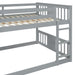 Full Over Full Bunk Bed with Ladder, Gray (Old SKU :LT000207AAE) - DTYStore