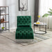 COOMORE Velvet Chaise Lounge Indoor,Button-Tufted Upholstered Chaise Lounge Chair with Pillow for Bedroom Living Room Office (Emerald Velvet) - DTYStore