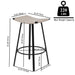 Counter Height Bar Stools Backless Handwoven Kitchen Dining Chairs with Round Footrest Set of 2 PVC Weaving Pub Stool for Indoor & Outdoor (Black & Creamy White) - DTYStore