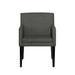 Set of 2 Charcoal Grey Fabric Upholstered Dining Arm Chairs, Grey - DTYStore