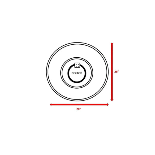 Outdoor Fire Pit 9-Inch Height x 28-Inch Width Stone Gray Fiber Reinforced Concrete - Image 5