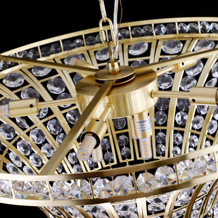 8-Light 23.6" Wide Crystal Waterfall Chandelier (Bulb Not Included)
