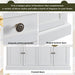 Kitchen Sideboard Storage Buffet Cabinet with 2 Drawers & 4 Doors Adjustable Shelves for Dining Room, Living Room (Antique White) - DTYStore