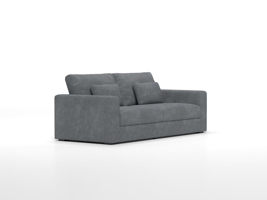 83" Modern Sofa Couches for Living Room, 3 Seater Sofa with Detachable Cover & double cushioning, Haze
