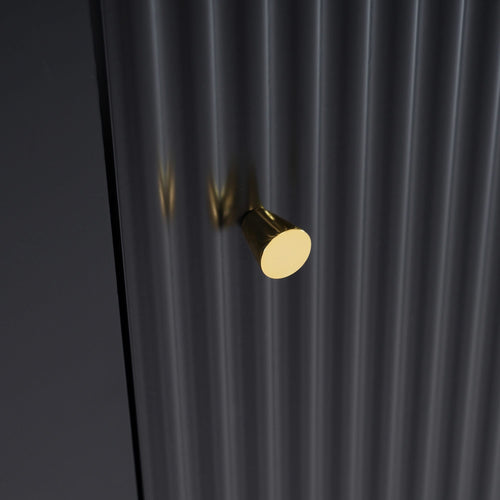 Modern Floating Bathroom Vanity with Ceramic Basin and Left Side Storage - Black, MDF, 21.6 inches - Image 15