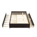 FULL BED WITH TWIN SIZE TRUNDLE AND TWO DRAWERS FOR ESPRESSO COLOR - DTYStore