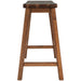 Farmhouse Rustic 2-piece Counter Height Wood Kitchen Dining Stools for Small Places, Walnut - DTYStore