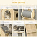 Cozy-House Cat Tree for Indoor Cats with Pillow-Covered Perches, Spinning Toy, Modern Climbing Activity Cat Tower with Scratching Posts, Cat Condo, Ladder, Natural - DTYStore