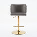 Furniture,Swivel Barstools Adjusatble Seat Height With Gold-plating Base, Classic Velvet Upholstered Bar Stools with the whole Back Tufted, for Home Pub and Kitchen Island,Gray, Set of 2 - DTYStore