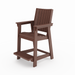 Brown Modern Counter Chair – Sleek HDPE Poly Lumber for Dining, Patio, and Garden Comfort - DTYStore