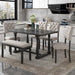 6-Piece Dining Table and Chair Set with Special-shaped Legs and Foam-covered Seat Backs&Cushions for Dining Room (Gary) - DTYStore