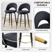 360 ° rotatable bar chair.Modern PU comfortable upholstered bar chair with smooth and beautiful metal legs for dining room, kitchen, terrace and guest office chair . - DTYStore