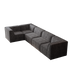 106*106" Chenille Modular L Shaped Sectional Sofa,Luxury Floor Couch Set,Upholstered Indoor Furniture,Foam-Filled Compressed Sofa for Living Room,Bedroom,5 PC Free Combination - DTYStore