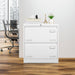 Filing Cabinet Lateral File Cabinet 2 Drawer, White Filing Cabinets with Lock, Locking Metal File Cabinets Three Drawer Office Cabinet for Legal/Letter/A4/F4 Home Offic - DTYStore