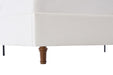 Hannah Upholstered Wingback Bed Size King / Tall 54" Headboard Upholstered King Bed / Premium Cream White Chenille / Minimalist Designs / No Box Spring Needed / Easy Assembly / King - DTYStore