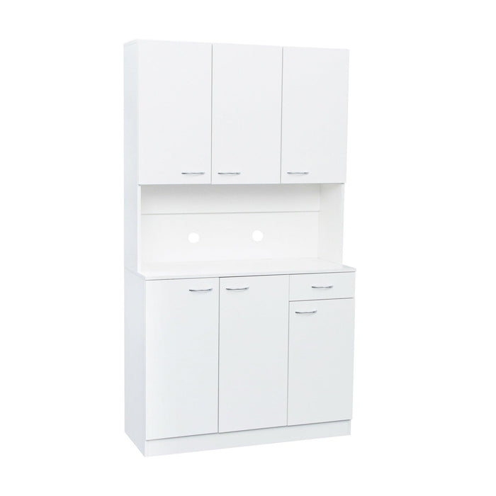 70.87" Tall Wardrobe& Kitchen Cabinet, with 6-Doors, 1-Open Shelves and 1-Drawer for bedroom,White - DTYStore