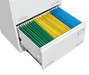 Filing Cabinet Lateral File Cabinet 2 Drawer, White Filing Cabinets with Lock, Locking Metal File Cabinets Three Drawer Office Cabinet for Legal/Letter/A4/F4 Home Offic - DTYStore