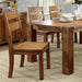 Dark Oak Rustic Style Solid wood Kitchen Set of 2pc Dining Chairs Panel Back Chairs Dining Room - DTYStore