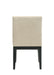 Froja Beige Fabric & Black Finish Side Chair (Set of 2) - DTYStore
