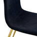 Luxury Simple Chair - Set of 4 BLACK Linen-Cotton Material High Resilience Dining Chair with Metal Golden Leg.Integral metal leg architecture,Suitable for various interior decoration styles. - DTYStore
