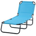 Outsunny Folding Chaise Lounge Pool Chairs, Outdoor Sun Tanning Chairs with 5-Level Reclining Back, Steel Frame for Beach, Yard, Patio, Sky Blue - DTYStore