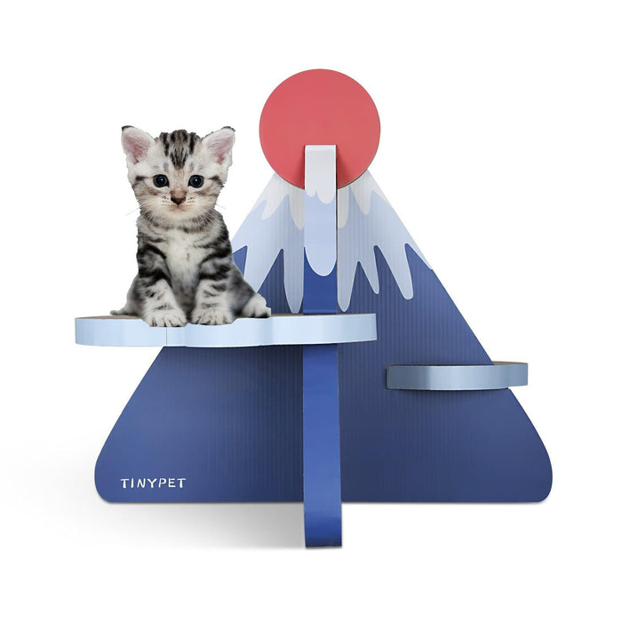 Cat Scratcher Post Board, Mount Fuji Shape Cat Scratching Lounge Bed, Durable Pad Prevents Furniture Damage