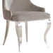 Grey and Chrome Upholstered Back Dining Chairs (Set of 2) - DTYStore