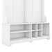 Modern Hallway Hall Tree with Metal Hooks and Storage Space, Multi-Functional Entryway Coat Rack with Shoe Cubbies, White (Pre-sale date: December 18th) - DTYStore