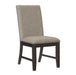 Rustic Brown Finish Set of 2 Chair Oak Veneer Fabric Upholstered Back and Seat - DTYStore