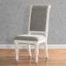 Belleza Antique White Solid Wood Upholstered Dining Chairs, Set of 2 - DTYStore
