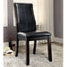 Transitional Dining Room Side Chairs Set of 2pc Chairs only Brown Cherry Unique Curved Back Espresso Leatherette Padded Seat - DTYStore
