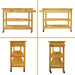 Kitchen Island & Kitchen Cart, Mobile Kitchen Island with Two Lockable Wheels, Rubber Wood Top, Simple Design & Natural Color Give More Imagination of Party Scene. - DTYStore