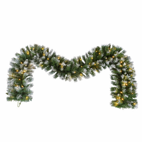 Artificial Christmas 3-Piece Set Wreath and 2 Entrance Trees with LED Lights in White+Green, Premium PVC with Metal Stand, 4 ft Height - Image 16