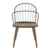 Riley Industrial Chair in Dark Walnut Wood and Black Metal by LumiSource - DTYStore