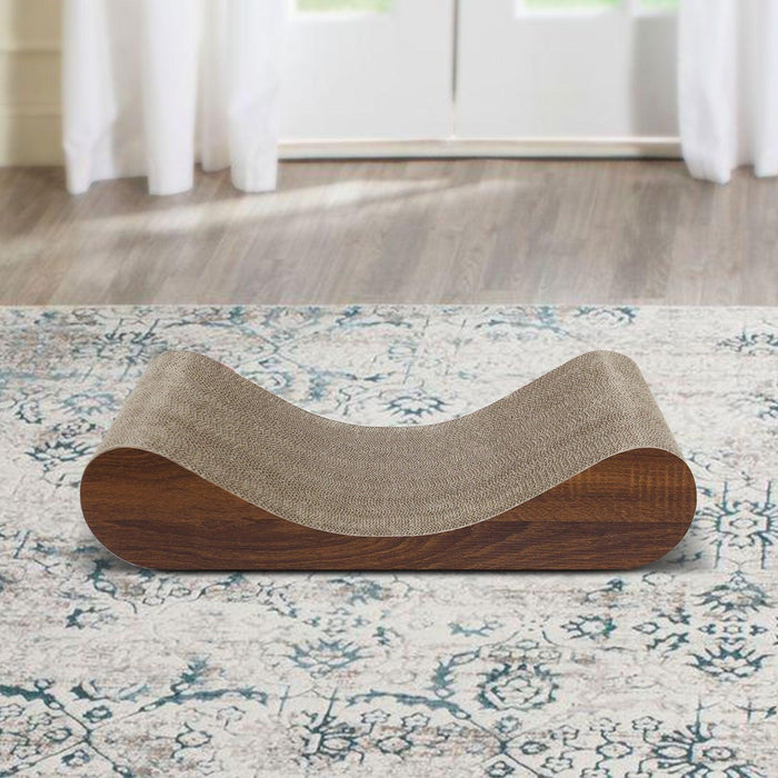 Cat Scratcher Cardboard Lounge Bed, wood