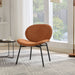 Mid-Century Modern Shell Chair Single Side Chair Tripod,Orange fabric Lounge Chair in Walnut Finish Comfortable Backrest,Orange color,SW1871OG - DTYStore