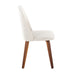 Toriano Contemporary Dining Chair in Walnut Wood and Beige Fabric by LumiSource - Set of 2 - DTYStore